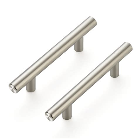 solid stainless steel brushed nickel cabinet pulls|farmhouse brushed nickel cabinet pulls.